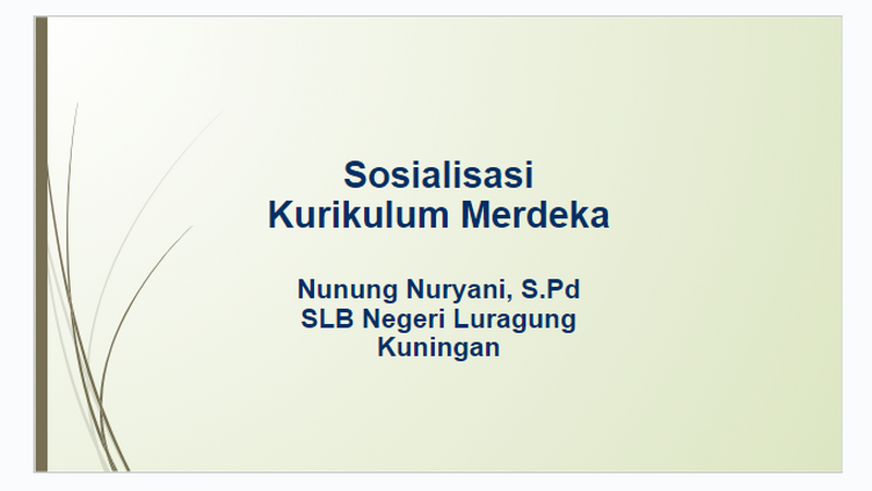 Solialisasi Penyusunan KOSP Kurikulum Merdeka
